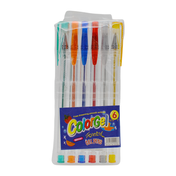 Ручка гелева кольорова ColorGel набір 6шт арт.100-6_