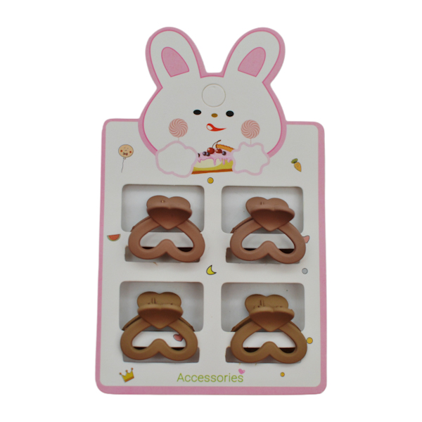 Краб д/вол пластик Accessories Бант Набір 4шт 2см арт.11167#-F003 *30
