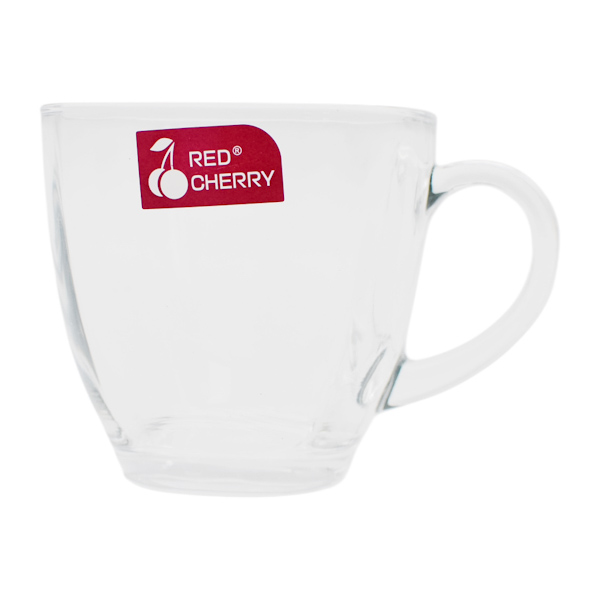 Чашка Скляна RED CHERRY 190мл 1шт Прозора арт.ZB47 *6_
