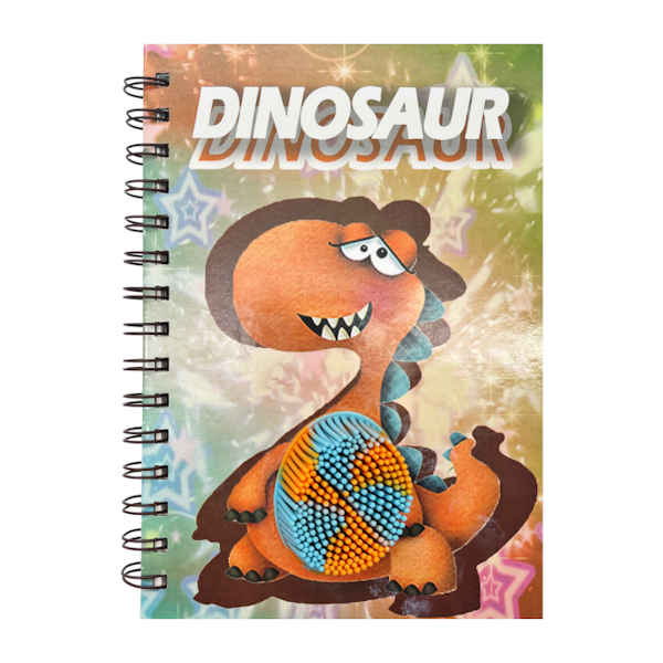 Блокнот А5 Антистрес HappyFood/Dinosaur в лінію на спіралі Мікс арт.1075#-18/19 *10_