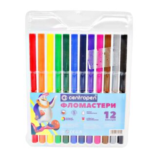 Фломастери *CENTROPEN WASHABLE**7790 /12кол