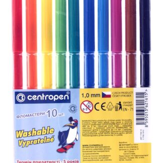 Фломастери *CENTROPEN WASHABLE*7790 /10кол/