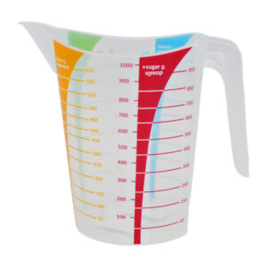 Мірна чашка 1л. З Поділками (прозора)