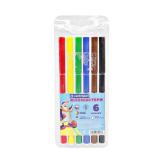 Фломастери *CENTROPEN WASHABLE*7790 /6кол/випирається