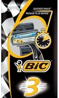 Чоловічі одноразові станки BIC /3 ЕКШЕН/чутлива шкіра 4шт.