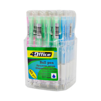 Ручка кулькова 4 OFICE 4-2008 автоматична синя 0,7мм_