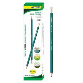 Олівці  4OFFICE 4-110 з гумкою