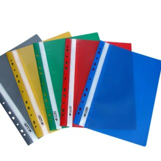 Папка-швидк., А4, PР 100/120 мкн, пр.верх, з європерф., кол в ас.,4-270, 4OFFICE