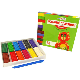 Пластилін Гамма восковий 12 кольорів, 144 гр (24) 331017/Cr