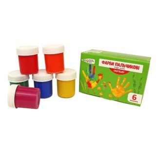 Фарби пальчикові із 6 кольорів, 240мл. 322074/Cr