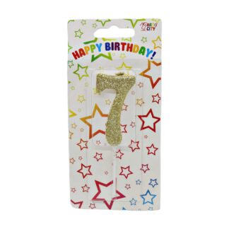 Свічка д/торта цифра Золота 7