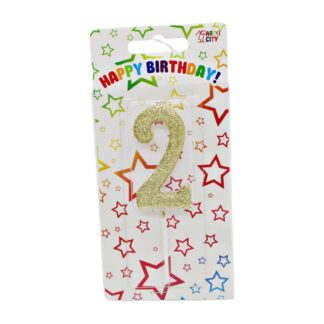 Свічка д/торта цифра Золота 2