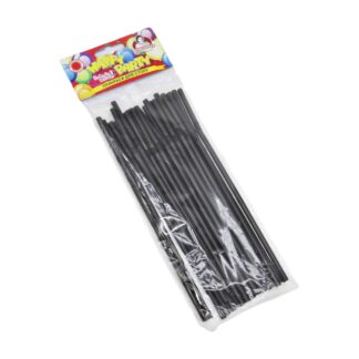 Трубочка Чорна 22см (25шт)_