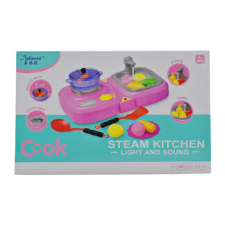 Кухня QC-5B плита,кран з водою,посуд, в кор.33*21*13,6 см