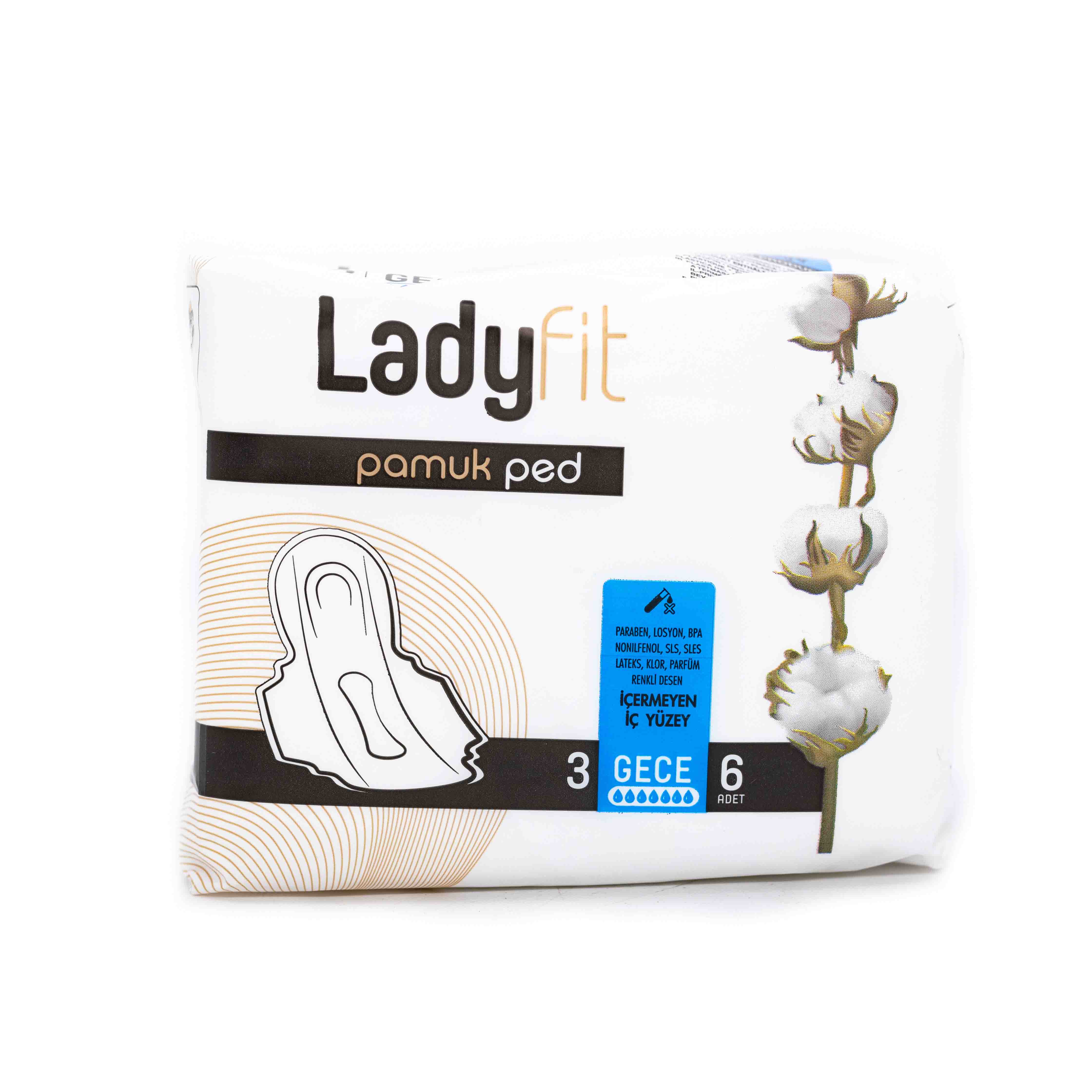 Прокладки критичні LADYFIT Соtton Night 7кр.6шт<>