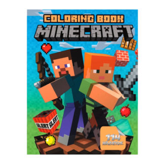 Розмальовка з завданнями  114 наліпок А4: MineCraft  (у)