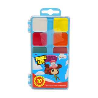 *ГАММА* Акварель із 10 кольорів без пензля 312044/TK