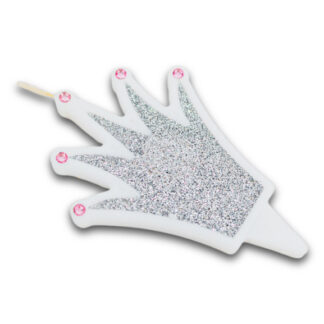 Свічка д/торта Корона срібло_