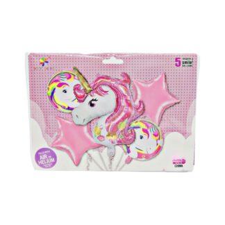 Набір Кульок Фольговані+єдиноріг 5шт