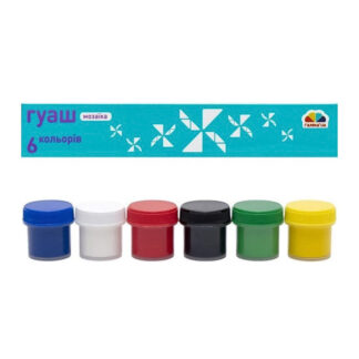 Фарби гуашеві 6 кол/10 мл, Мозаїка 300201