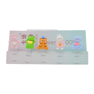 Набір прищіпок канц Тваринки 5шт мікс