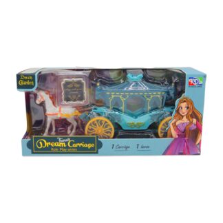 Карета KDL-30-31-32 з конячкою, 3 види, кор., 23-10,5-7,5 см.