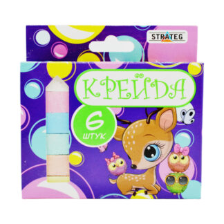 Крейда Квадрат шкільний - 6 штук Strateg різнокольорова (50113)