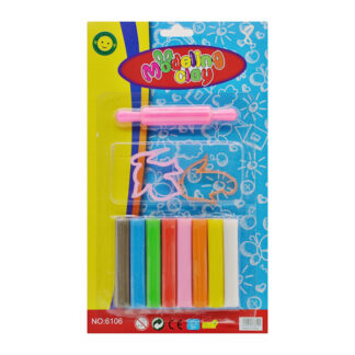 Тісто для ліпки 8 кольорів 2 формoчки +валік арт 6106