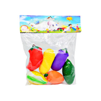 Іграшка резинова Овочі набір 6шт арт.2997-3 з пищалкою