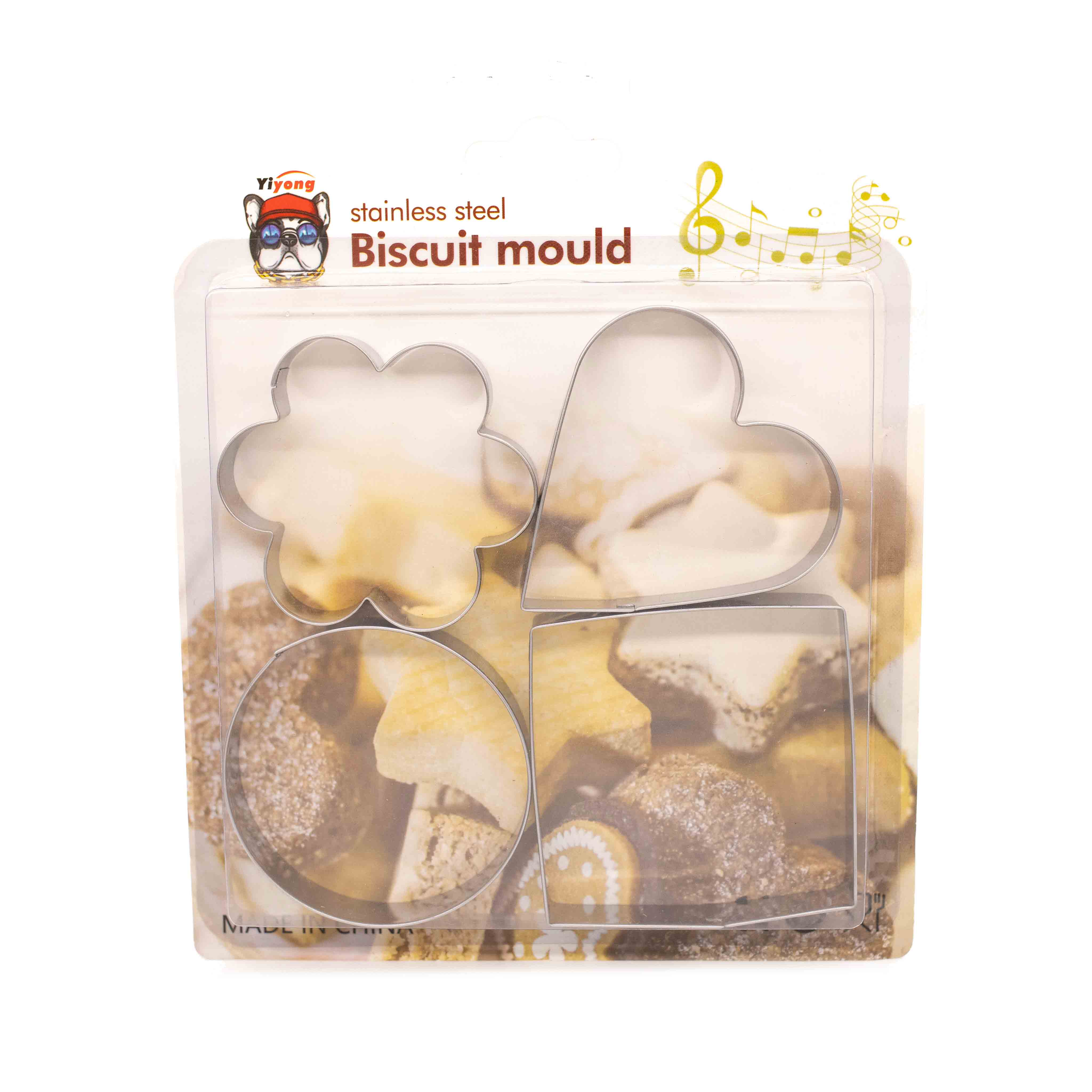 Форма д/печива 4шт метал.  арт. LXG 725 04-1/925 04-3 Мікс