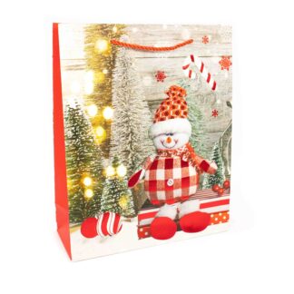 Пакет под. Новорічний 26*32*10 QZ960B Малюнок з переливом