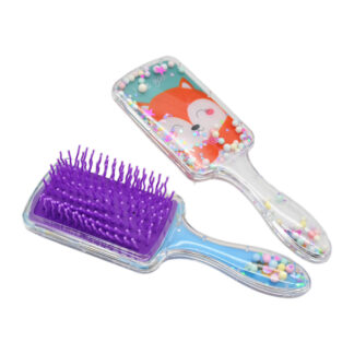 Розчіска дитяча Fashion прямокутна з блискітками S-065_