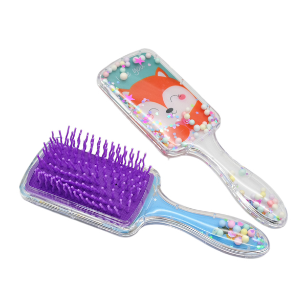 Розчіска дитяча Fashion прямокутна з блискітками S-065_