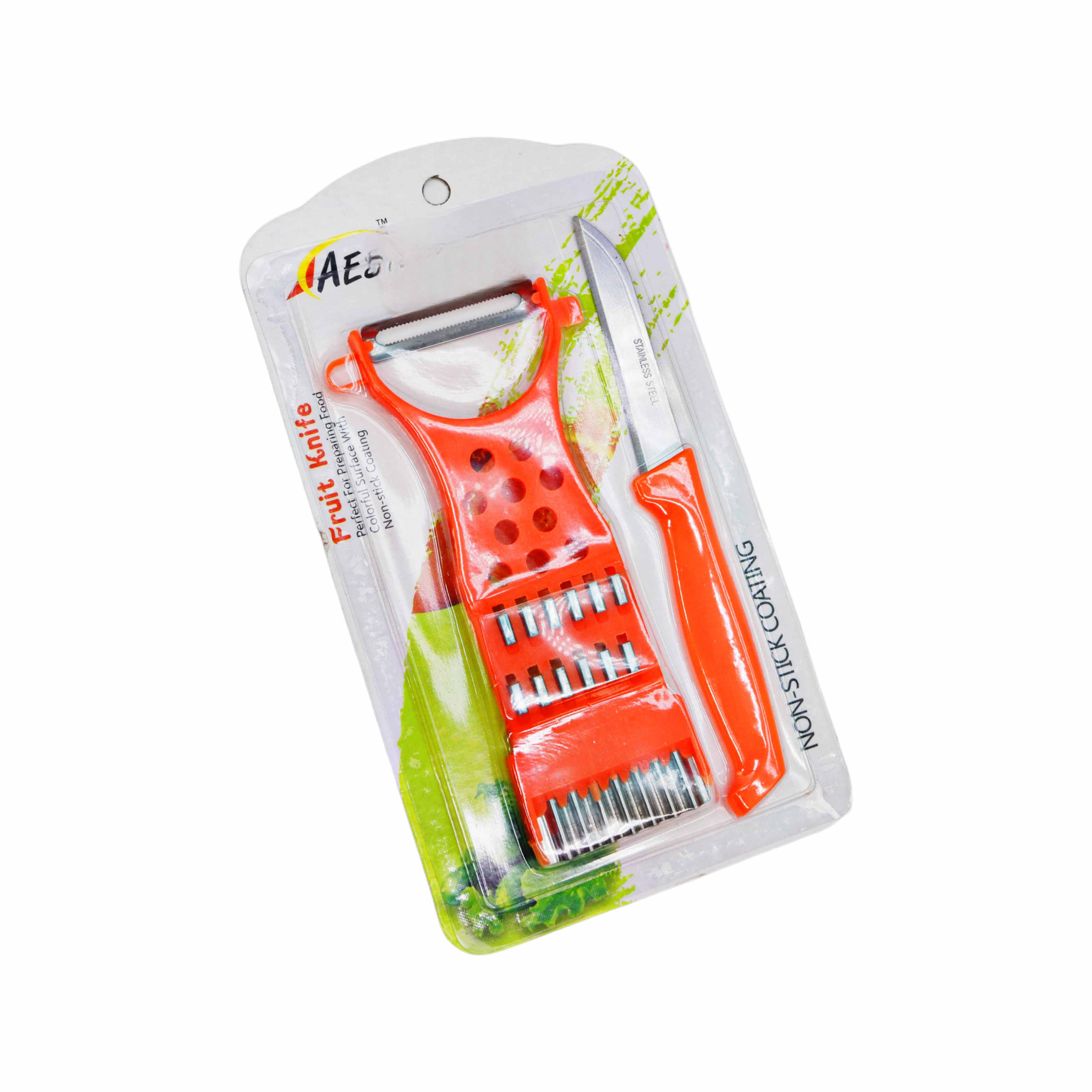 Ніж Овочечистка/Тертка/Овочерізка+Ніж Кухоний 7,5см арт.2667