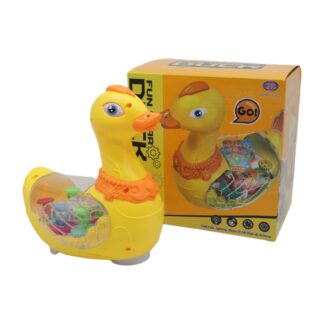 Музична качка NR 617-203 мелодія, підсвічування, рухомі шестерні, колесо вільного х