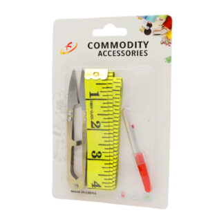 Ножиці д/ниток+сантиметр+розпорювач швів набір *12