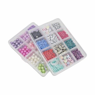 Набір д/плетіння браслетів з фігурного бісеру 12кейсів Мікс
