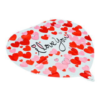 Кулька ФОЛЬГА Серце з малюнком