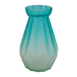 Ваза 15см Скляна Ребриста Кольорова матова