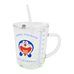 Чашка скляна 400мл Дитяча з кришкою і соломинкою