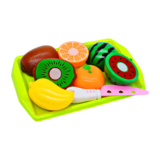 Фрукти на липучках XY 817  4 фрукти, таця, ніж, в пакеті