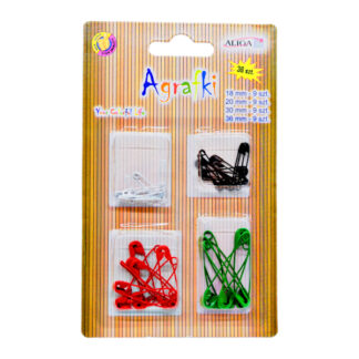 Шпильки набір 36шт Кольорові арт.AGR-6028 *12