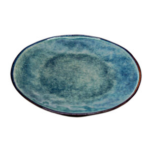 Тарілка 28см керамічна Сервірувальна 1шт Сіро-блакитна арт.HZ309-1