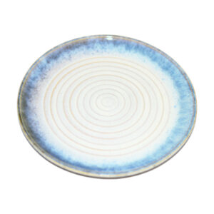 Тарілка 22см керамічна Столова 1шт Блакитна лінія арт.HZ49-2