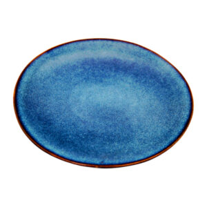 Тарілка 21см керамічна Столова 1шт Темно-синя арт.HZ307-2