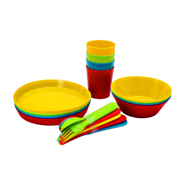 Набір посуду для пікніка 24 придмета пластик