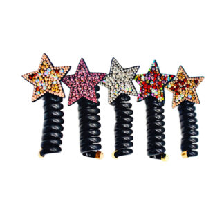 Резинка-спіралька д/волосся Зірочка 1шт на хвостик