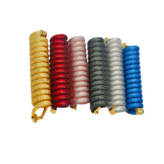 Резинка-спіралька д/волосся Кольорова блискуча 1шт на хвостик