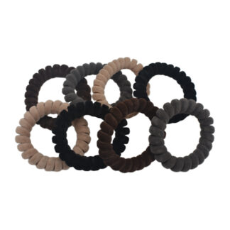 Резинка-спіралька д/волосся 1шт Кольорова Велюрова Мікс *100