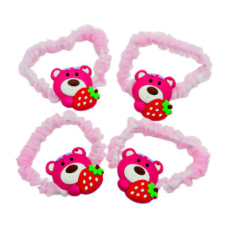 Резинка д/волосся HandMade 1шт Рожева органза Ведмедик арт.4094-05_